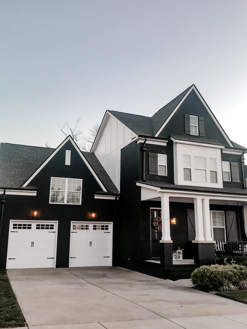 Black paint on brick exterior of home | North Georgia Brick