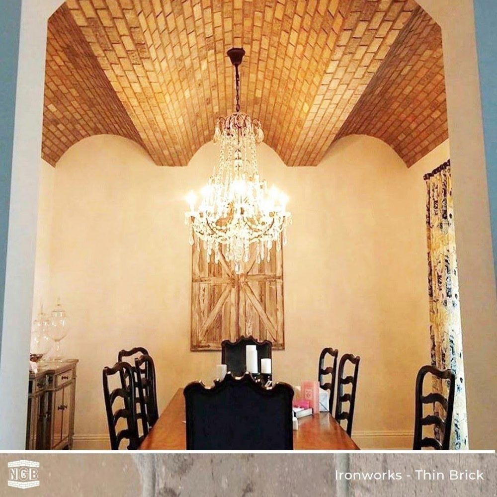 Vaulted Brick Ceiling in Dining Room | North Georgia Brick